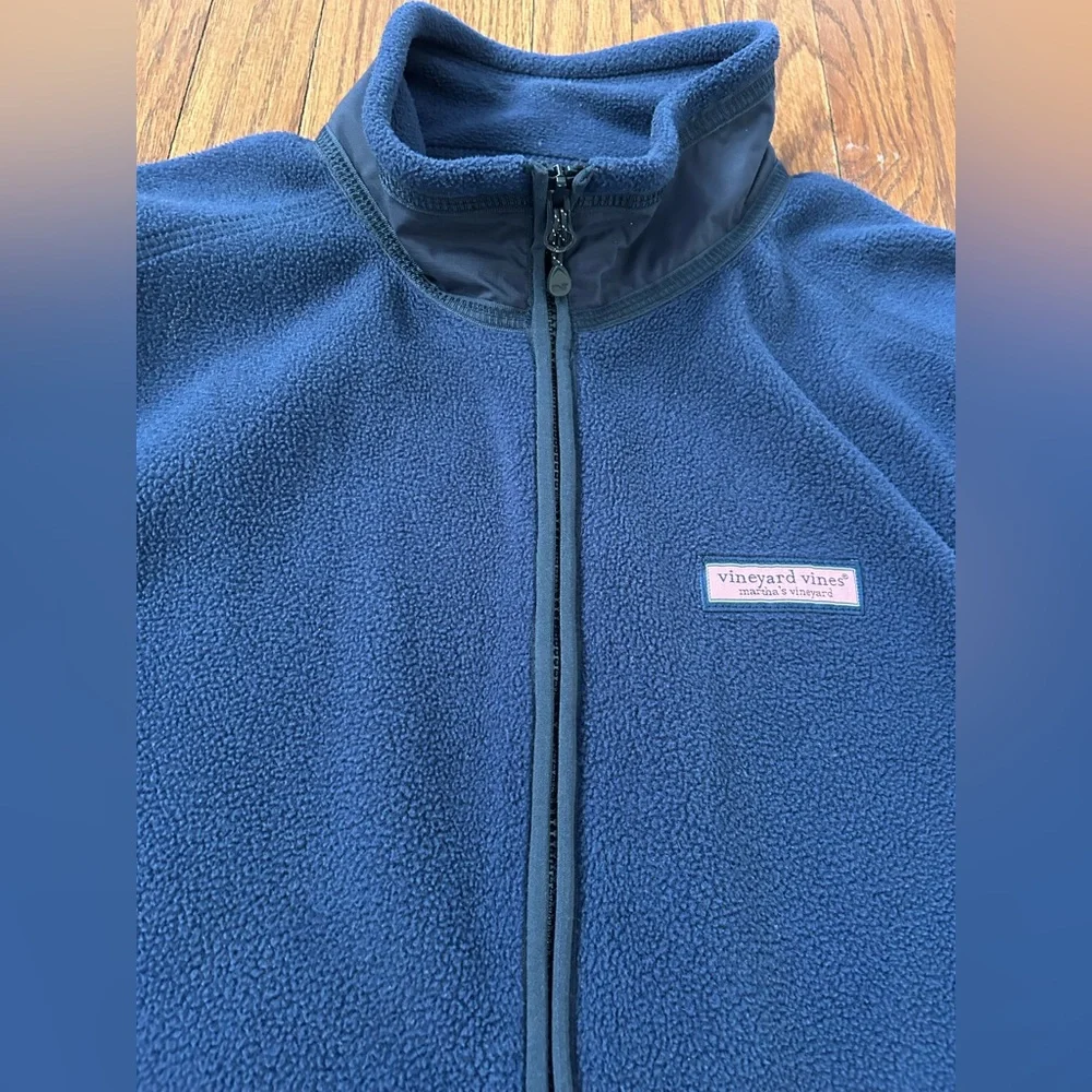 Vineyard Vines Men's Blue Fleece Vest